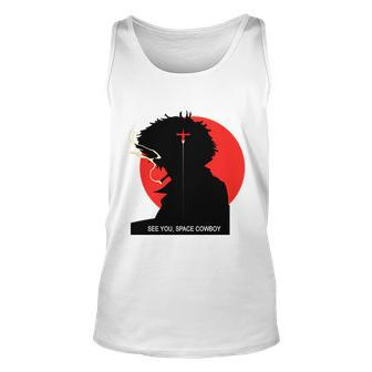 See You Space Cowboy Red Sun Silhouette Unisex Tank Top - Monsterry CA