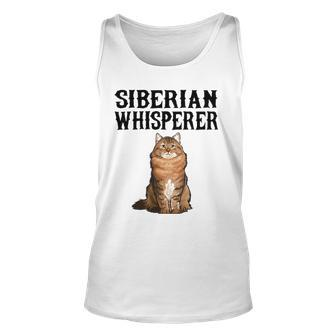 Siberian Whisperer Funny Cat Lover Gift Unisex Tank Top | Mazezy