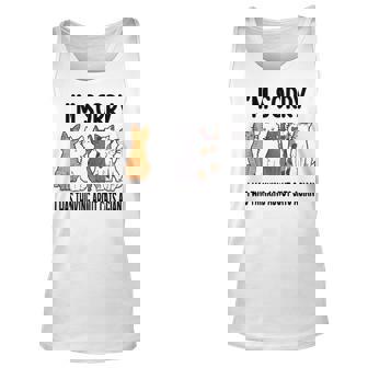 Sorry Im Thinking About Cats Unisex Tank Top - Thegiftio