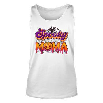 Spooky Mama Jack O Lantern Halloween Mama Pumpkin Unisex Tank Top - Seseable