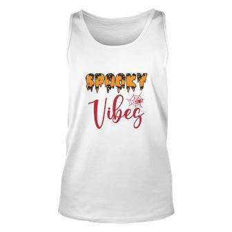Spooky Vibes Halloween Spider Gift Unisex Tank Top - Seseable