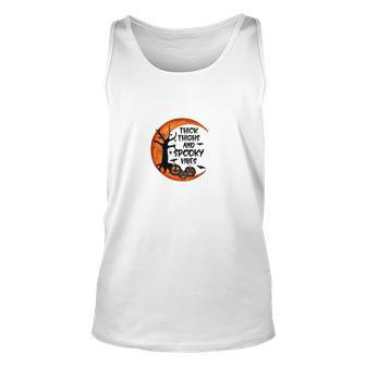 Thick Thights And Spooky Vibes Halloween Night V2 Unisex Tank Top - Seseable
