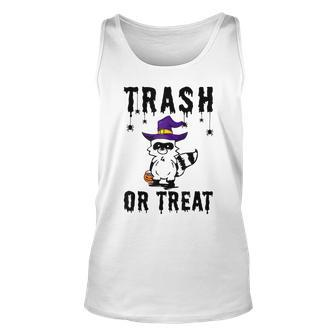 Trash Or Treat Funny Trash Panda Witch Hat Halloween Costume Unisex Tank Top - Seseable