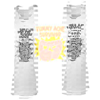 Tummy Pain Survivor Stomach Ache Funny Tummy Ache Survivor Unisex Tank Top - Thegiftio