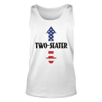 Two Seater Arrow 4Th Of July American Flag Two-Seater Unisex Tank Top - Seseable