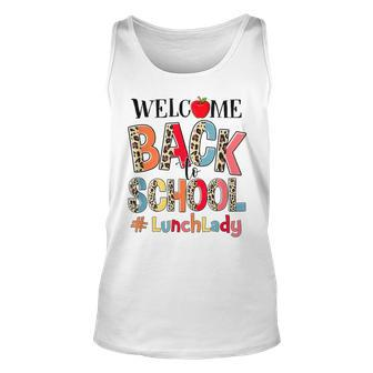 Welcome Back To School Lunch Lady Back To School Leopard Unisex Tank Top - Thegiftio UK