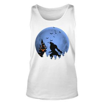 Werewolf Blue Moon Wolf Full Moon On Halloween Costume Kids Men Women Tank Top Graphic Print Unisex - Thegiftio UK