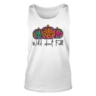 Wild About Fall Pumpkin Leopard Tie Dye Hello Autumn Season V2 Unisex Tank Top - Seseable