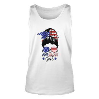 American Girl 4Th Of July V2 Unisex Tank Top - Monsterry