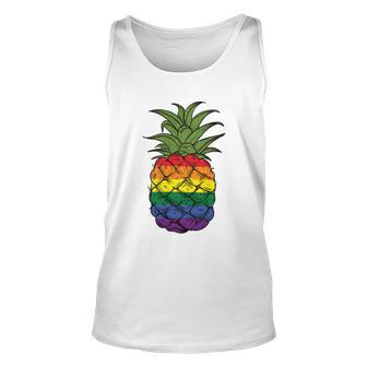 Lgbtq Pineapple Pride Gay Lesbian Pride Pineapple Funny Gift Unisex Tank Top - Monsterry