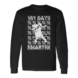 101 Days Smarter Dabbing Dalmatian Dog Long Sleeve T-Shirt - Monsterry DE