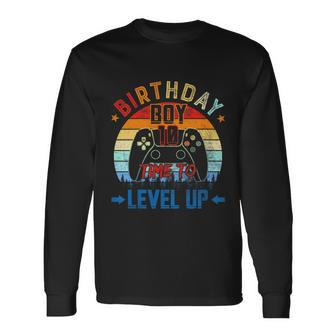 10Th Birthday Boy Time To Level Up 10 Years Old Boys Long Sleeve T-Shirt - Monsterry UK