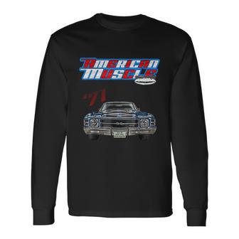 1971 ChevelleMuscle CarSs454Ss427Ss396HotrodDrag Race Long Sleeve T-Shirt - Monsterry UK