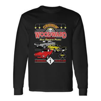 2021 Cruising Woodward Ave M1 Timeless Muscle Long Sleeve T-Shirt - Monsterry AU