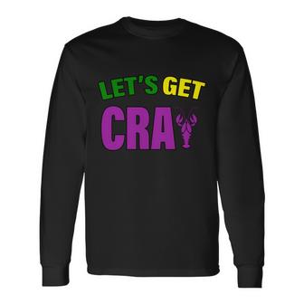 Lets Get Cray Mardi Gras Party Graphic Design Printed Casual Daily Basic Unisex Long Sleeve