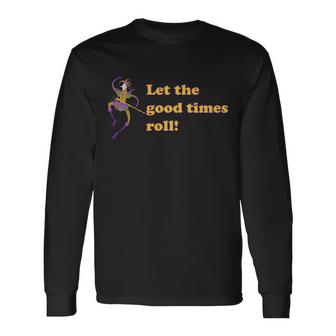 Mardi Gras Let The Good Times Roll Graphic Design Printed Casual Daily Basic Unisex Long Sleeve