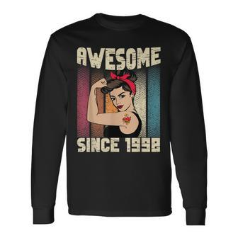 24 Year Old Awesome Since 1998 24Th Birthday Women Long Sleeve T-Shirt - Seseable