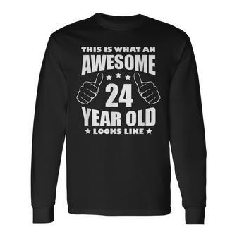 24Th Birthday Awesome For Her 24 Year Old Daughter 1997 Long Sleeve T-Shirt - Seseable