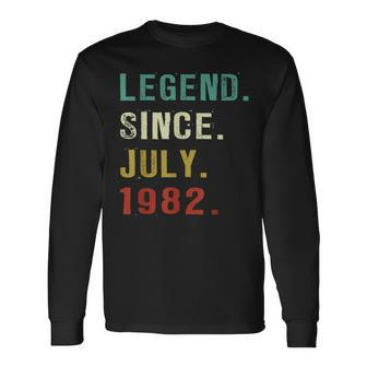 40 Years Old Legend Since July 1982 40Th Birthday Long Sleeve T-Shirt - Seseable