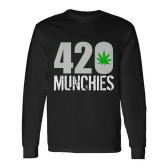 420 Munchies Weed Leaf Long Sleeve T-Shirt - Monsterry