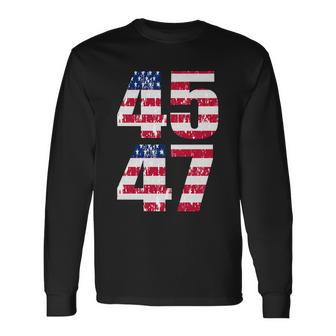 45 47 Trump 2024 Tshirt V2 Long Sleeve T-Shirt - Monsterry AU