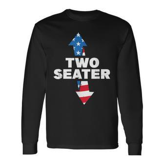 4Th Of July Adult Humor Two Seater Long Sleeve T-Shirt - Seseable