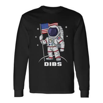 4Th Of July Astronaut Usa American Flag Patriotic Long Sleeve T-Shirt - Monsterry AU