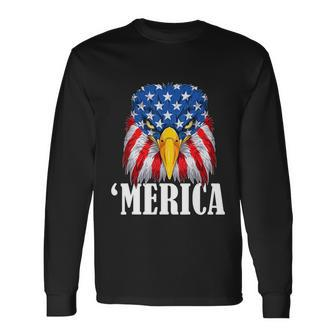 4Th July Eagle Merica America Independence Day Patriot Usa Long Sleeve T-Shirt - Monsterry
