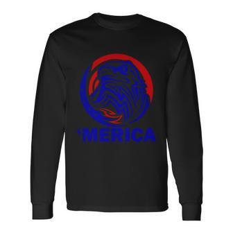 4Th Of July Merica Eagle Proud American Long Sleeve T-Shirt - Monsterry