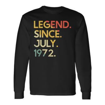 50 Years Old Vintage Legend Since July 1972 50Th Birthday Long Sleeve T-Shirt - Seseable