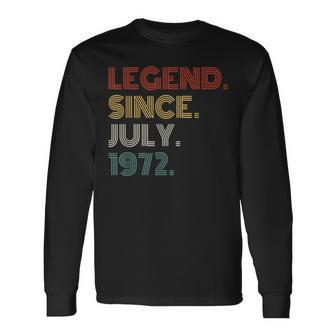 50 Years Old Vintage Legend Since July 1972 50Th Birthday V2 Long Sleeve T-Shirt - Seseable