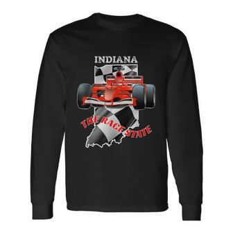 500 Indianapolis Indiana The Race State Checkered Flag Long Sleeve T-Shirt - Monsterry CA