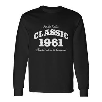 For 60 Year Old Boys Girls Vintage Classic Car 1961 60Th Birthday Gif Long Sleeve T-Shirt - Monsterry AU