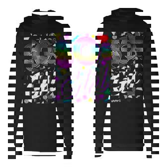 80S Girl Birthday Party Costume Retro Vintage Women V2 Long Sleeve T-Shirt - Seseable