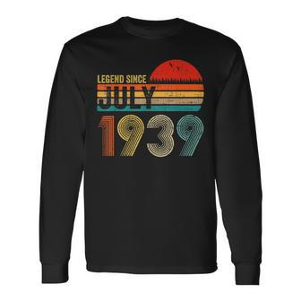 83 Years Old Retro Birthday Legend Since July 1939 Long Sleeve T-Shirt - Seseable