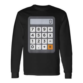 Accountant Halloween Costume Outfit Math Calculator Men Women Long Sleeve T-Shirt T-shirt Graphic Print - Thegiftio UK