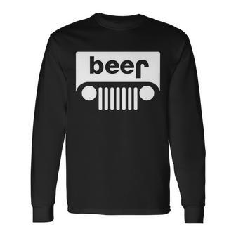 Adult Beer Upside Down Logo Tshirt Long Sleeve T-Shirt - Monsterry UK