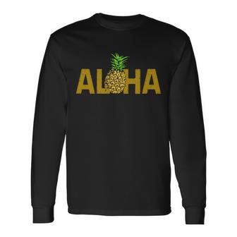 Aloha Summer Pineapple Long Sleeve T-Shirt - Monsterry DE