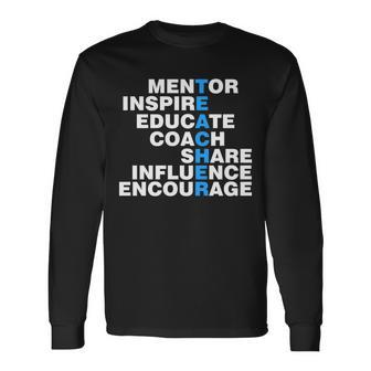 Amazing Teacher Mentor Long Sleeve T-Shirt - Thegiftio UK