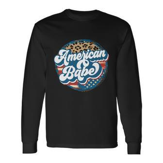 All American Babe Cute 4Th Of July Independence Day Graphic Plus Size Top Long Sleeve T-Shirt - Monsterry AU