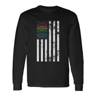 American Flag Lgbt Gay Pride Lesbian Bisexual Ally Quote Long Sleeve T-Shirt - Monsterry