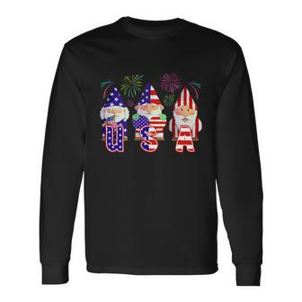 American Gnomes Usa 4Th Of July Long Sleeve T-Shirt - Monsterry