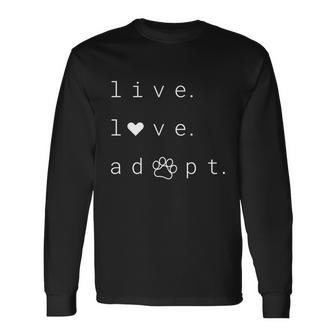 Animal Rescue Dog Paw Print Sweater Adopt A Rescue Dog Cool Long Sleeve T-Shirt - Thegiftio UK