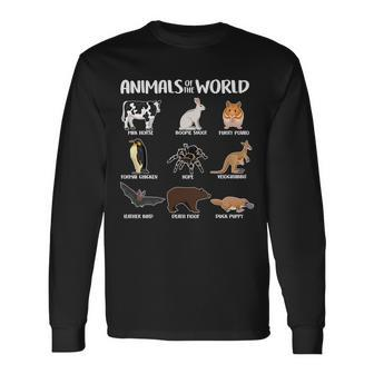 Animals Of The World Names Long Sleeve T-Shirt - Monsterry CA