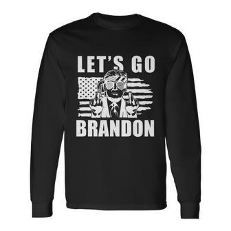 Anti Biden Fjb Lets Go Brandon Meme Long Sleeve T-Shirt - Monsterry