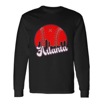 Atlanta Baseball Atl Skyline Tshirt Long Sleeve T-Shirt - Monsterry AU