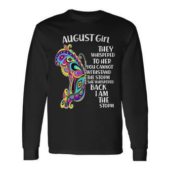 August Girl Paisley Butterfly Long Sleeve T-Shirt - Monsterry UK