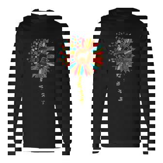 Aussie Mom Sunflower Vintage Australian Shepherd Dog Mama Long Sleeve T-Shirt - Thegiftio