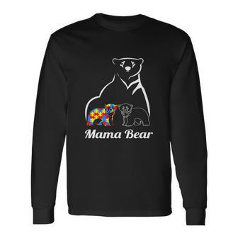 Autism Awareness Mama Bear Long Sleeve T-Shirt - Monsterry