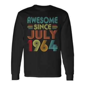 Awesome Since July 1964 Vintage 58 Years Old 58Th Birthday Long Sleeve T-Shirt - Seseable